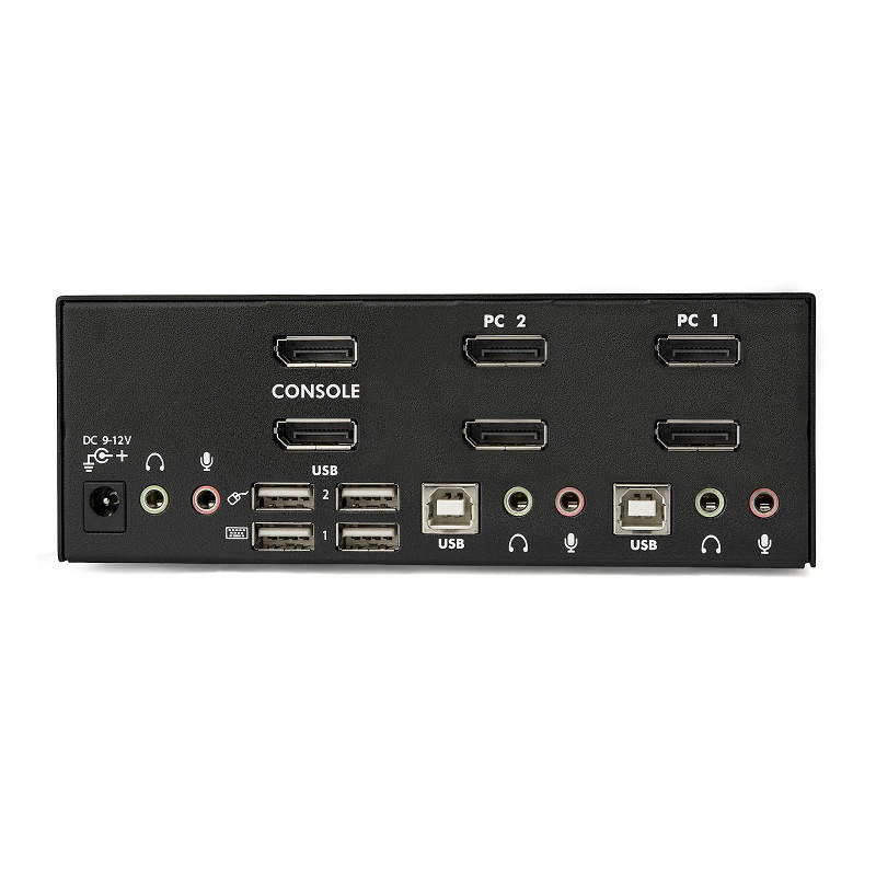 StarTech SV231DPDDUA2 2-Port DisplayPort Dual-Monitor KVM Switch - 4K 60Hz